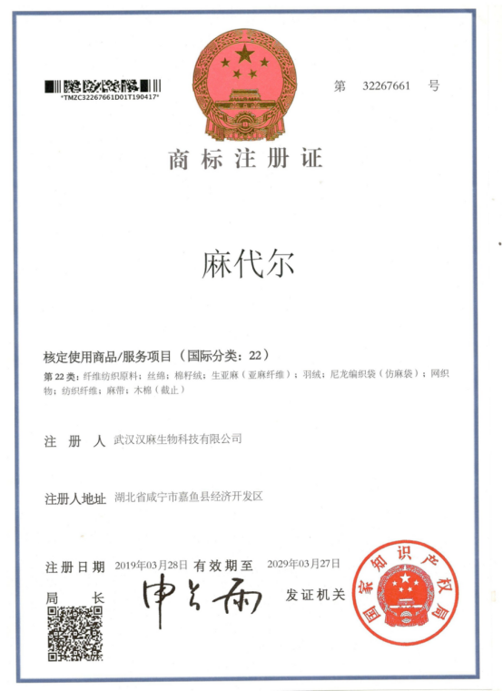 Approved List of Goods and Services (Nice Classification: Class 22)